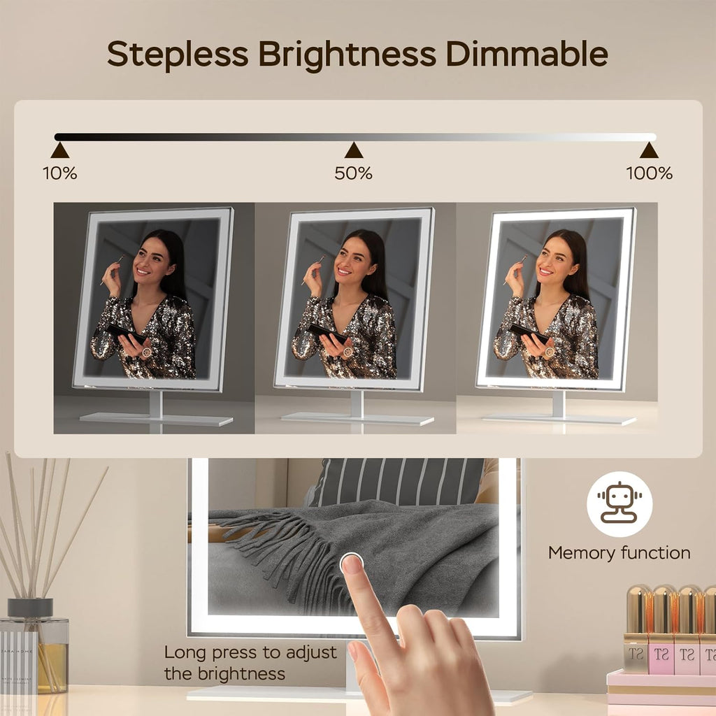 Professional Dimmable LED Vanity Mirror with True Color Lighting