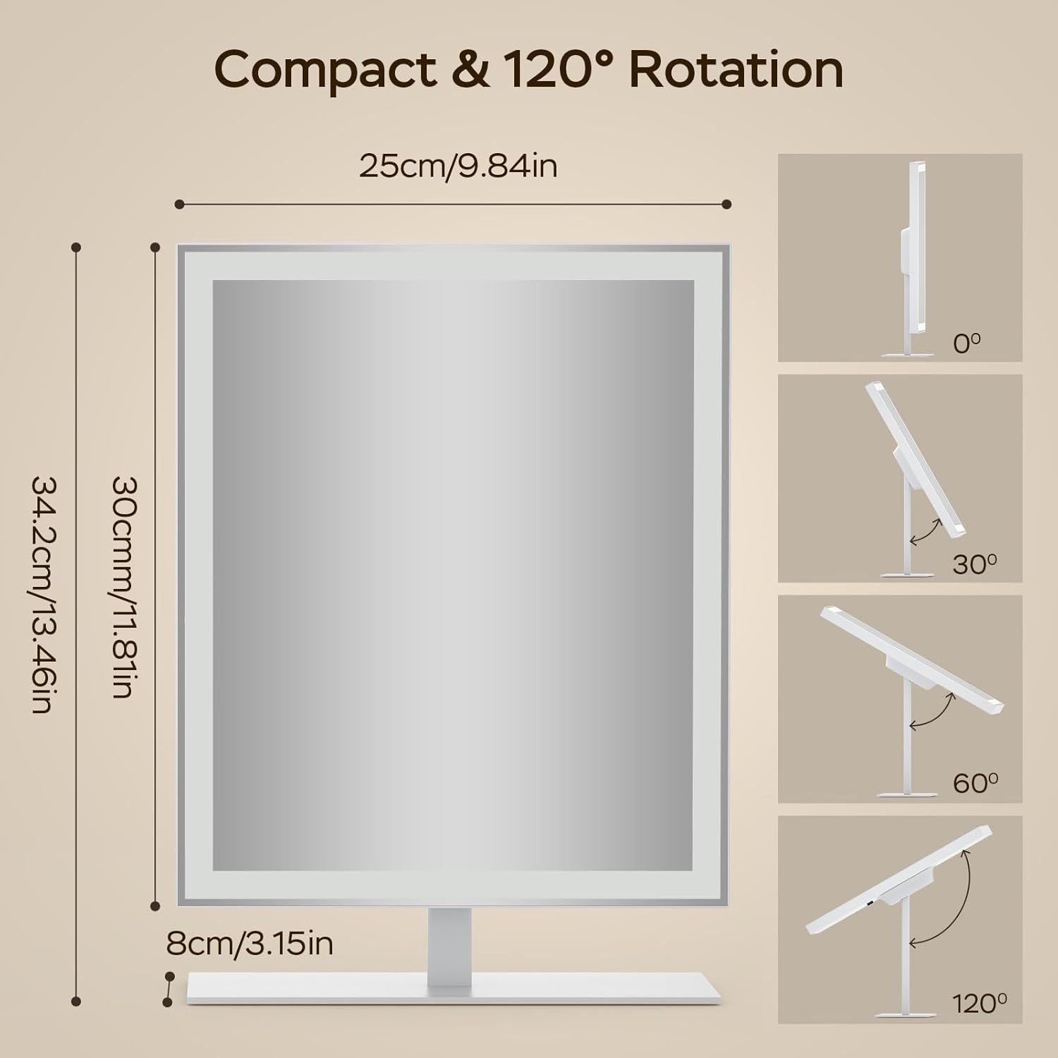 Professional Dimmable LED Vanity Mirror with True Color Lighting