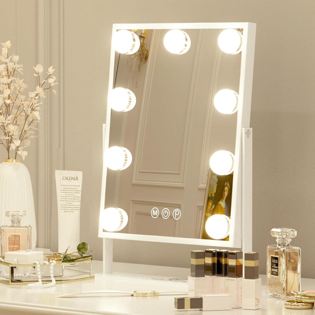 Professional Hollywood LED Makeup Mirror with 360° Rotation