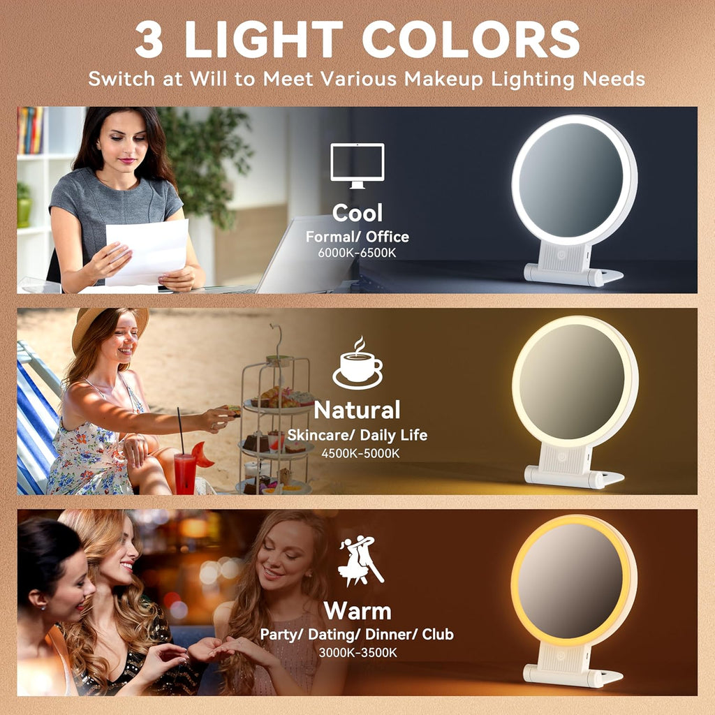 Achieve Flawless Makeup: Professional 30X Magnifying LED Vanity Mirror